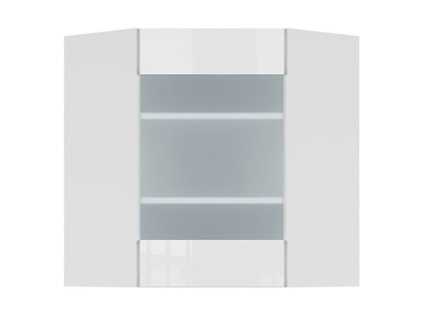 szafka górna z witryną Tapo Special, Kolor korpusów biały alpejski, Kolor frontów biały ecru, 146351