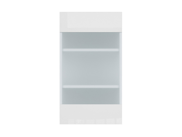 szafka górna z witryną Tapo Special, Kolor korpusów biały alpejski, Kolor frontów biały ecru, 146384