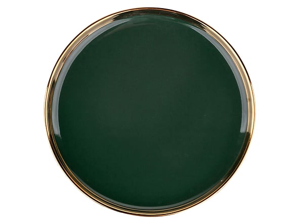 talerz deserowy ciemna zieleń Aurora Gold, 131393