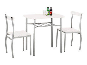 zestaw stół z krzesłami biały Lance