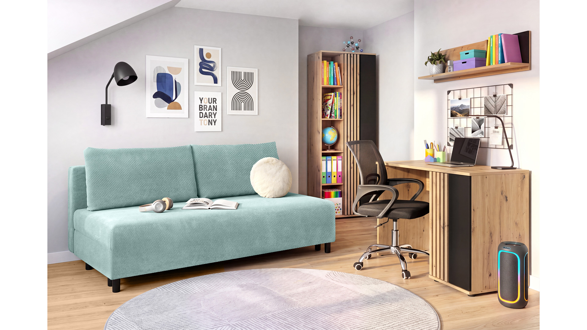 Inspiracja Sofa Tribs miętowa, 11385