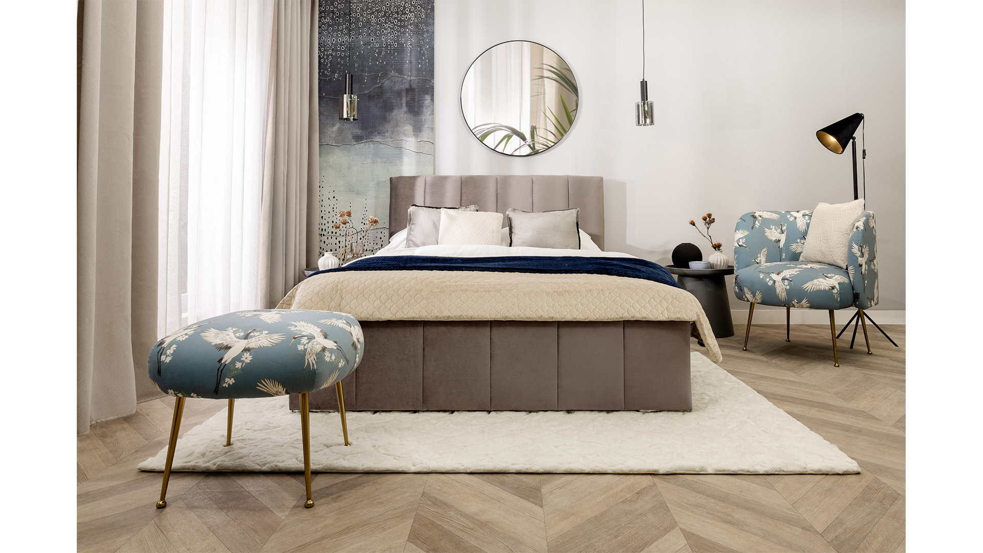 Inspiracja łóżko tapicerowane Allos, 9089