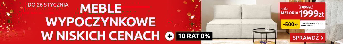 Meble wypoczynkowe w niskich cenach w Black Red White. Sprawdź!