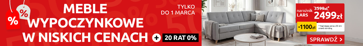 Meble wypoczynkowe w niskich cenach w Black Red White. Sprawdź!