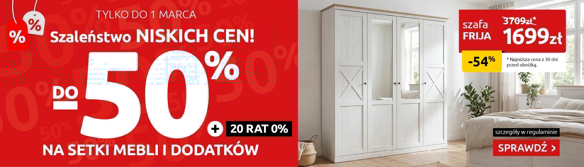 Szaleństwo niskich cen do -50% na setki mebli i dodatków w Black Red White. Sprawdź!