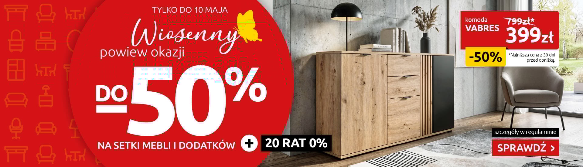 Wiosenny powiew okazji do -50% na setki mebli i dodatków w Black Red White. Sprawdź!