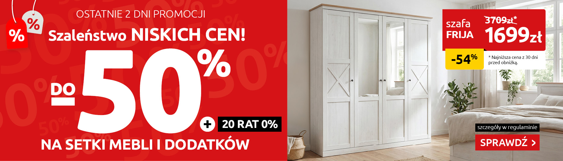 Szaleństwo niskich cen do -50% na setki mebli i dodatków w Black Red White. Sprawdź!