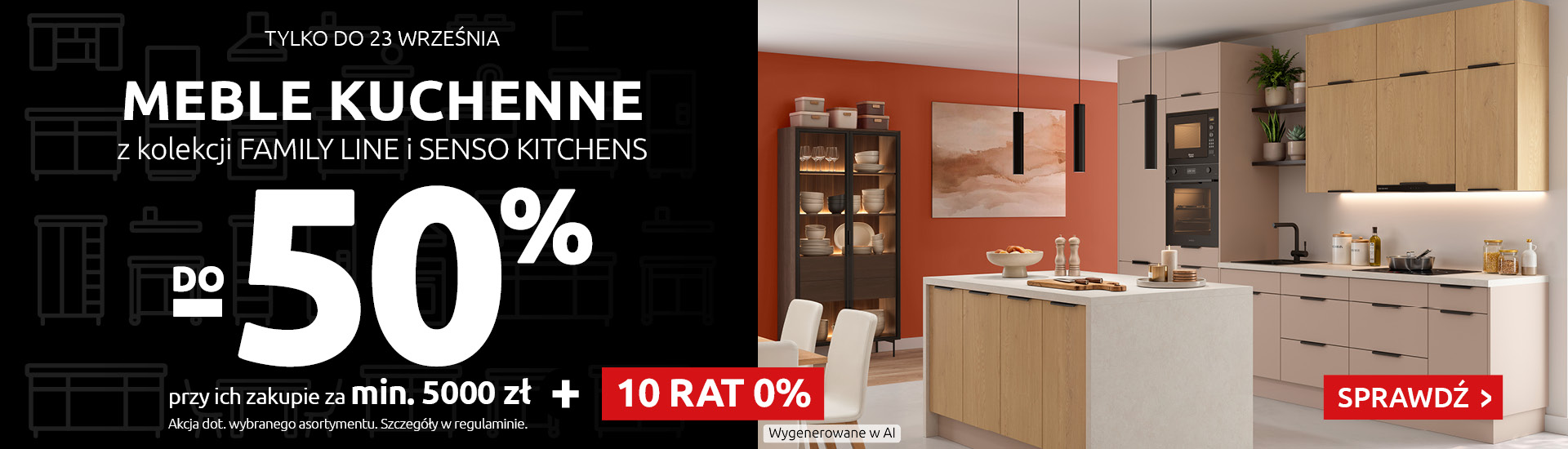 Meble kuchenne do -50% w Black Red White. Sprawdź!