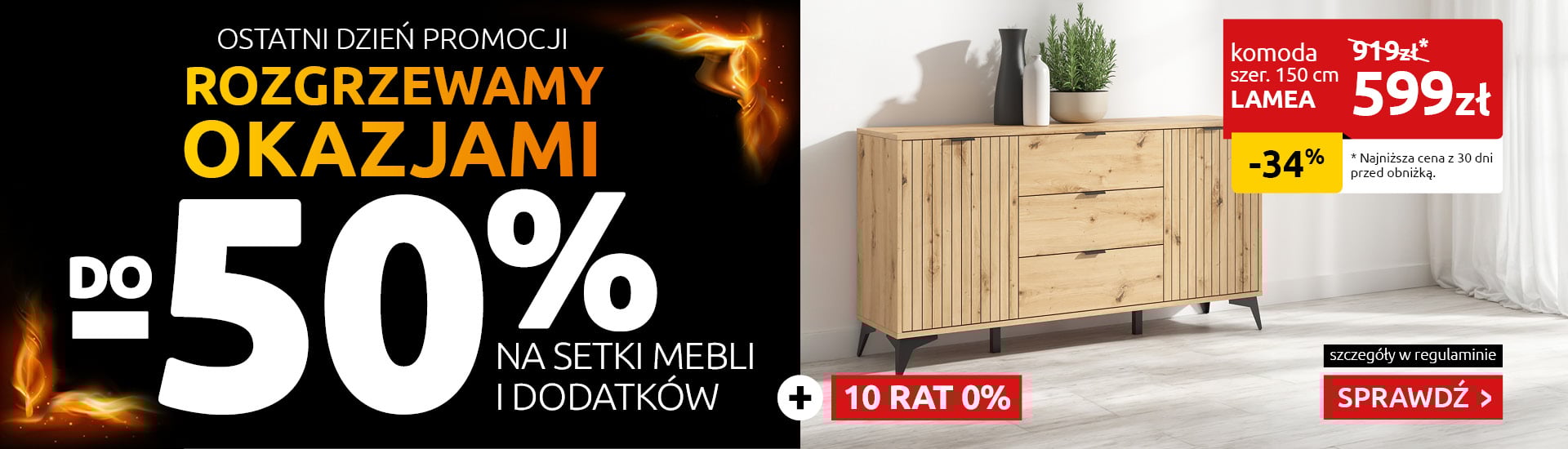 Rozgrzewamy okazjami do -50% na setki mebli i dodatków w Black Red White. Sprawdź!