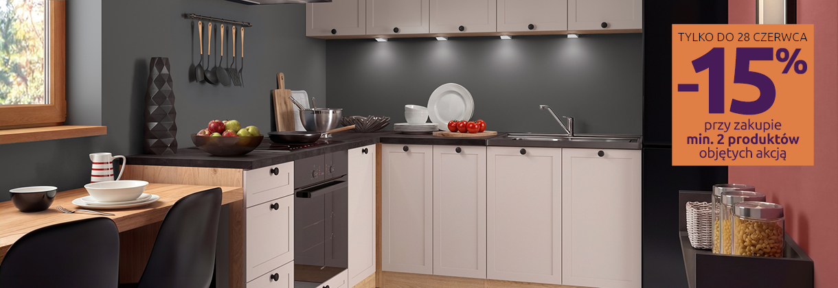 Kuchnie Junona Line -15% w Black Red White - Sprawdź!