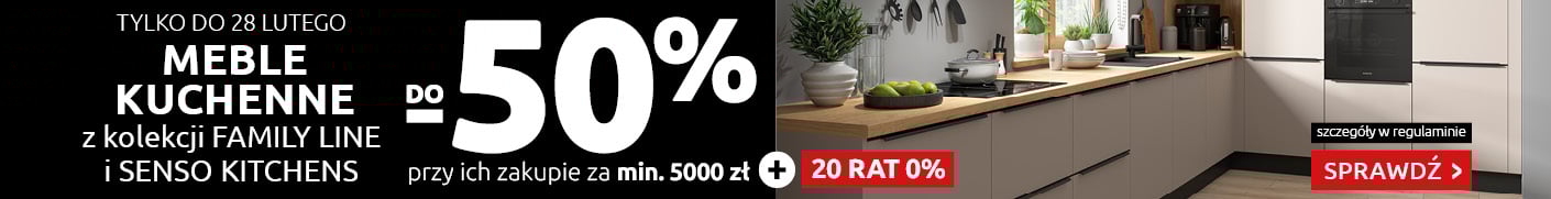 Meble kuchenne do -50% przy ich zakupie za min. 5000 zł w Black Red White. Sprawdź!