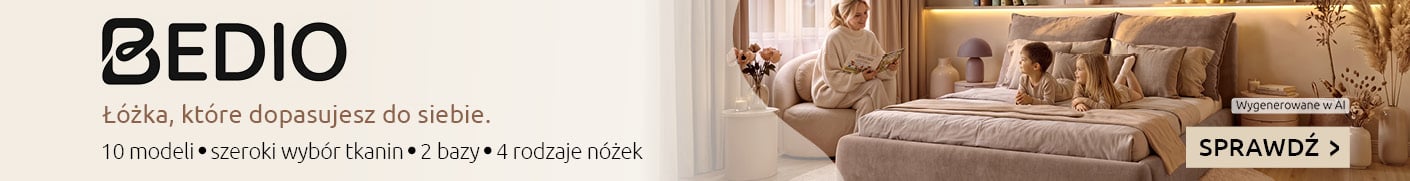 Kolekcja łóżek tapicerowanych Bedio. Wybierz idealne dla siebie w Black Red White