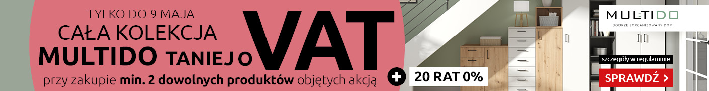 Cała kolekcja Multido taniej o VAT przy zakupie min. 2 dowolnych produktów objętych akcją w Black Red White. Sprawdź!