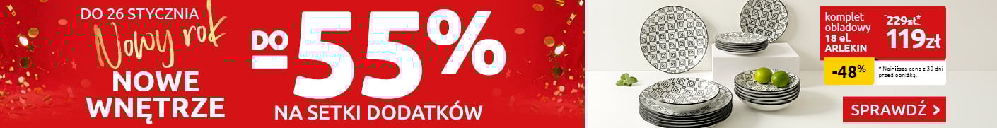 Nowy rok - nowe wnętrze do -55% na setki dodatków w Black Red White. Sprawdź!