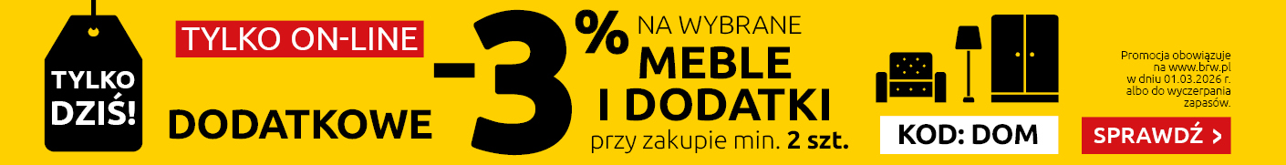 Dodatkowe -3% na wybrane produkty przy zakupie min. 2 produktów w Black Red White. Sprawdź!