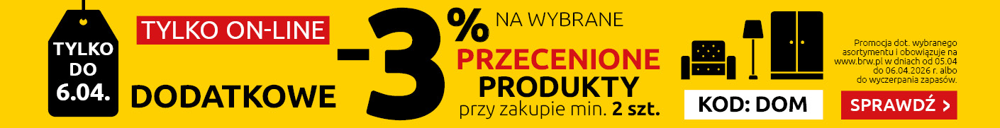 Dodatkowe -3% na wybrane produkty przy zakupie min. 2 produktów w Black Red White. Sprawdź!