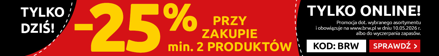 Dziś -25% na wybrane produkty przy zakupie min. 2 produktów w Black Red White. Sprawdź!
