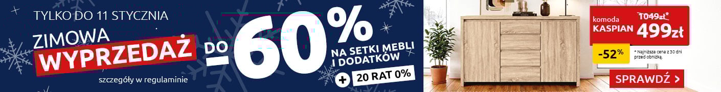 Zimowa wyprzedaż do -60% na setki mebli i dodatków w Black Red White. Sprawdź!