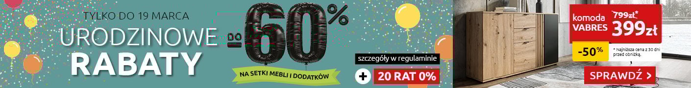 Urodzinowe rabaty do -60% na setki mebli i dodatków w Black Red White. Sprawdź!