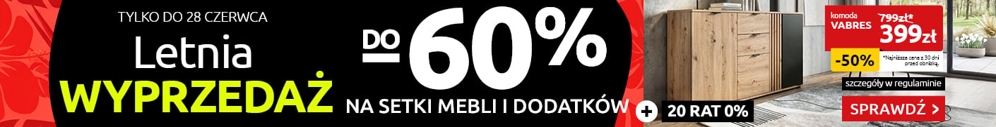 Letnia wyprzedaż do -60% na setki mebli i dodatków w Black Red White. Sprawdź!