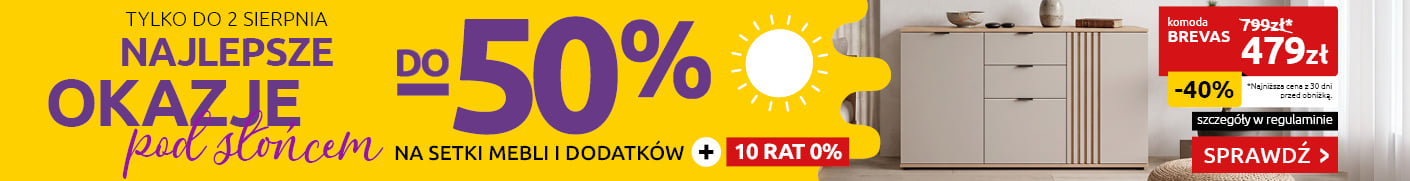 Najlepsze okazje pod słońcem do -50% na setki mebli i dodatków w Black Red White. Sprawdź!