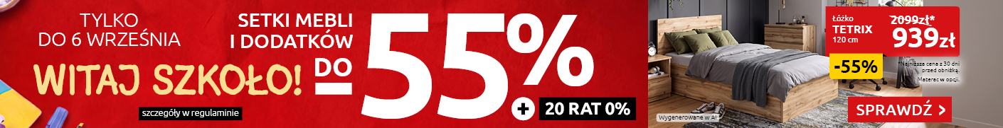 Witaj szkoło! Setki mebli i dodatków do -55% w Black Red White. Sprawdź!