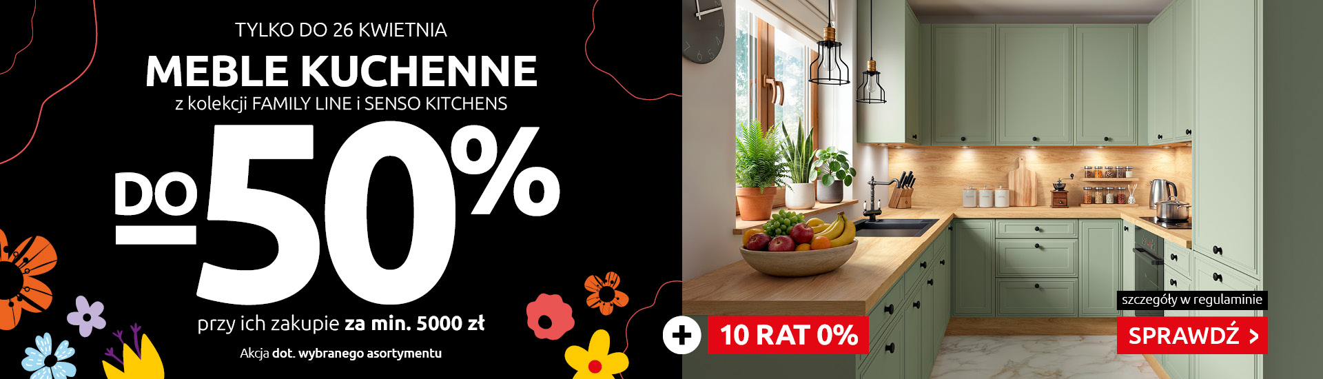 Meble kuchenne do -50% przy ich zakupie za min. 5000 zł w Black Red White. Sprawdź!