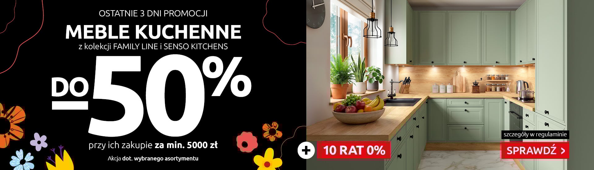 Meble kuchenne do -50% przy ich zakupie za min. 5000 zł w Black Red White. Sprawdź!