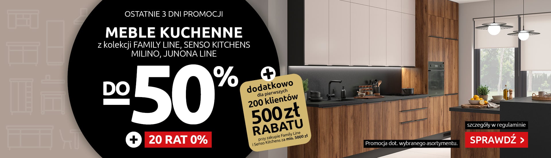 Meble kuchenne do -50% w Black Red White. Sprawdź!