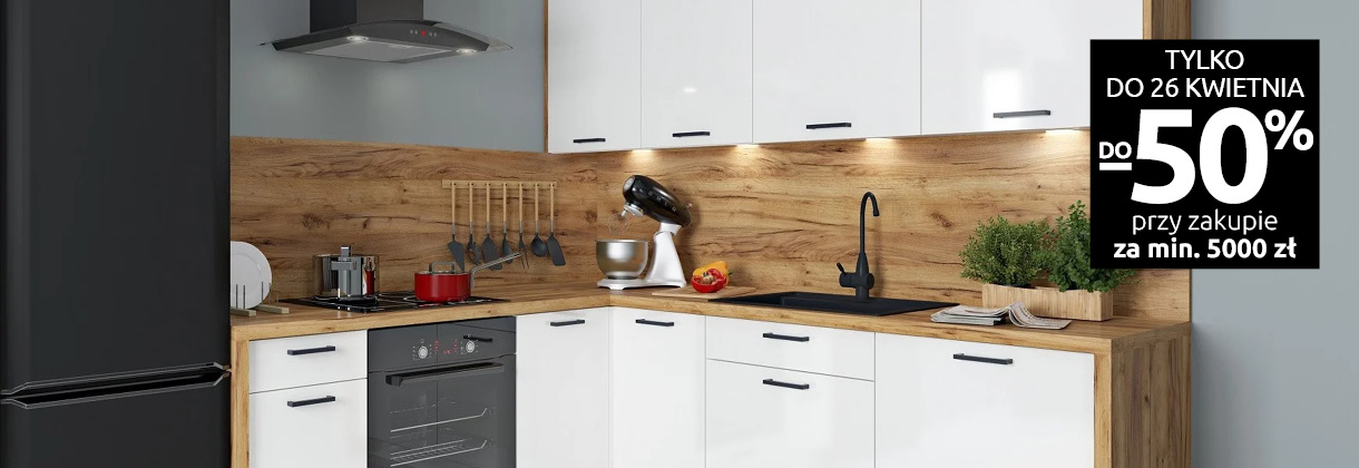 Kuchnie Family Line do -50% w Black Red White. Sprawdź!