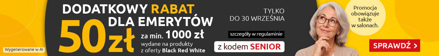Dodatkowe 50zł przy zakupie za min. 1000zł w Black Red White. Sprawdź!