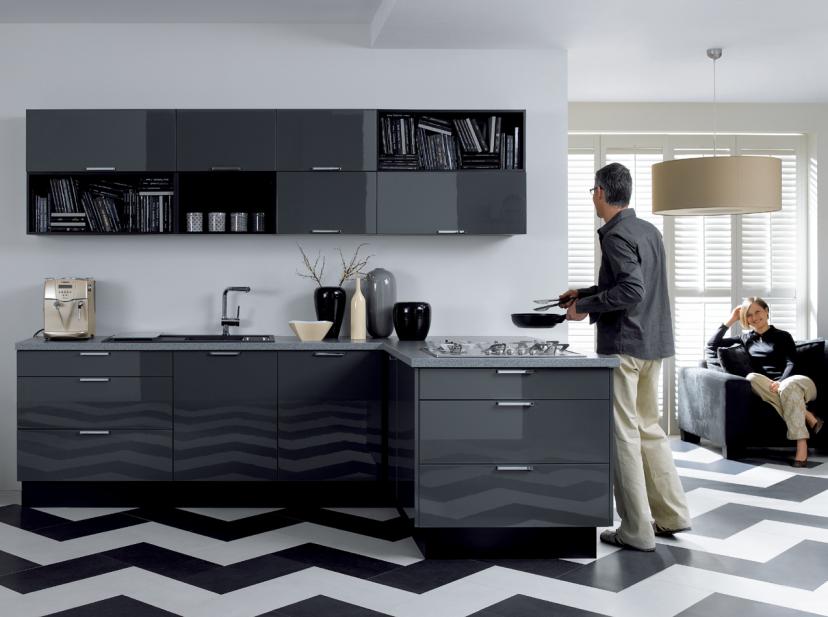 Kuchnia Black Red White 38th Elysee Avenue