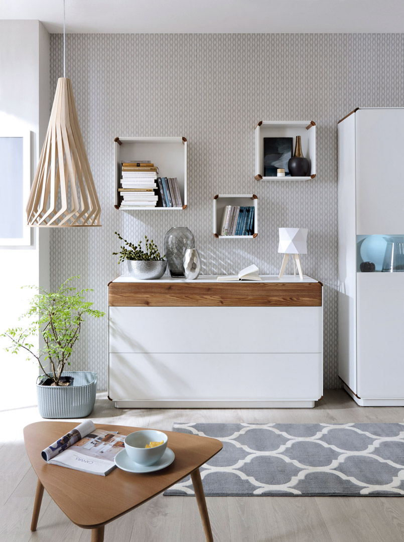 Elis - pokój dzienny Black Red White