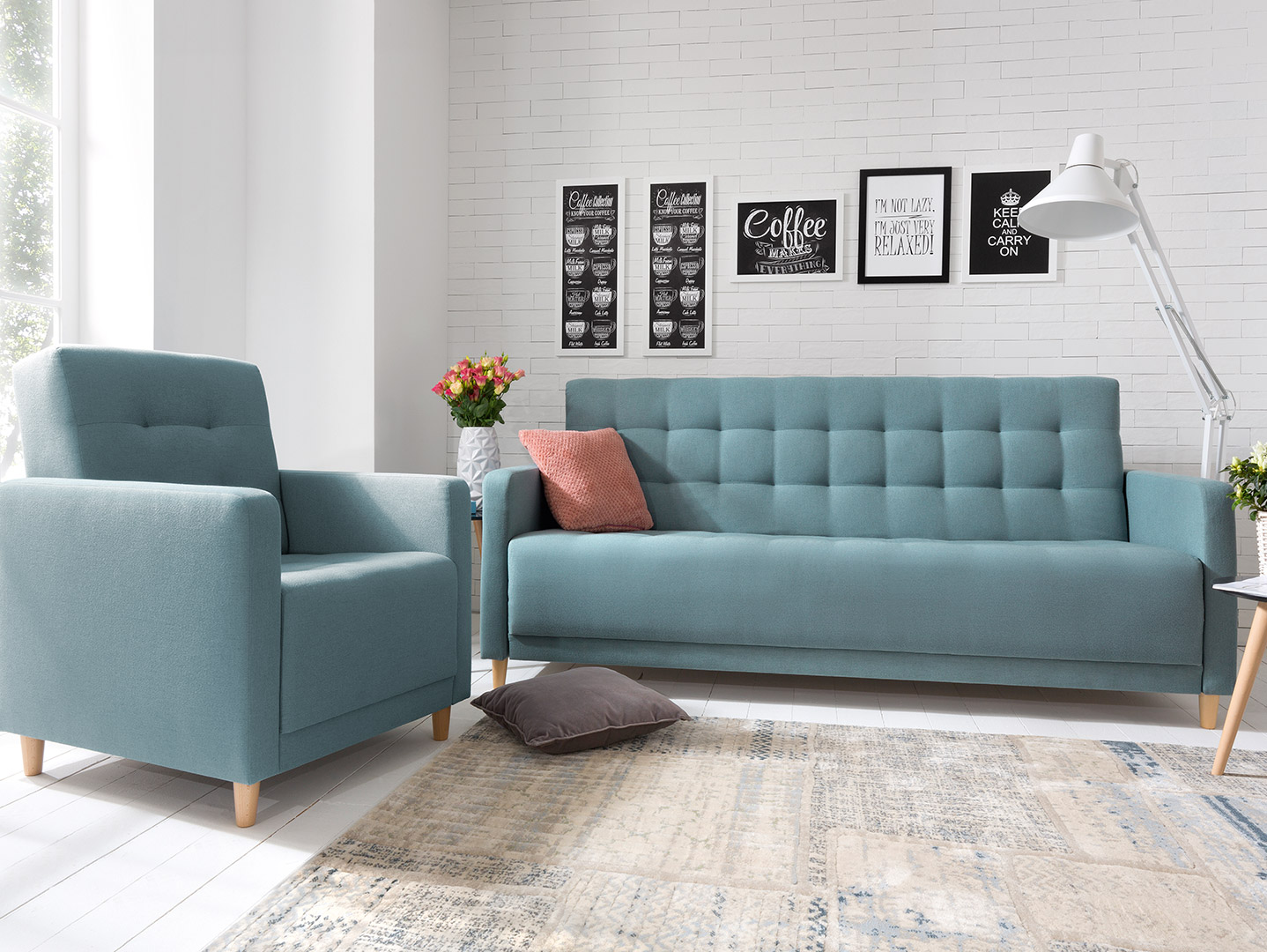 Fotel i Sofa Lind - Black Red White