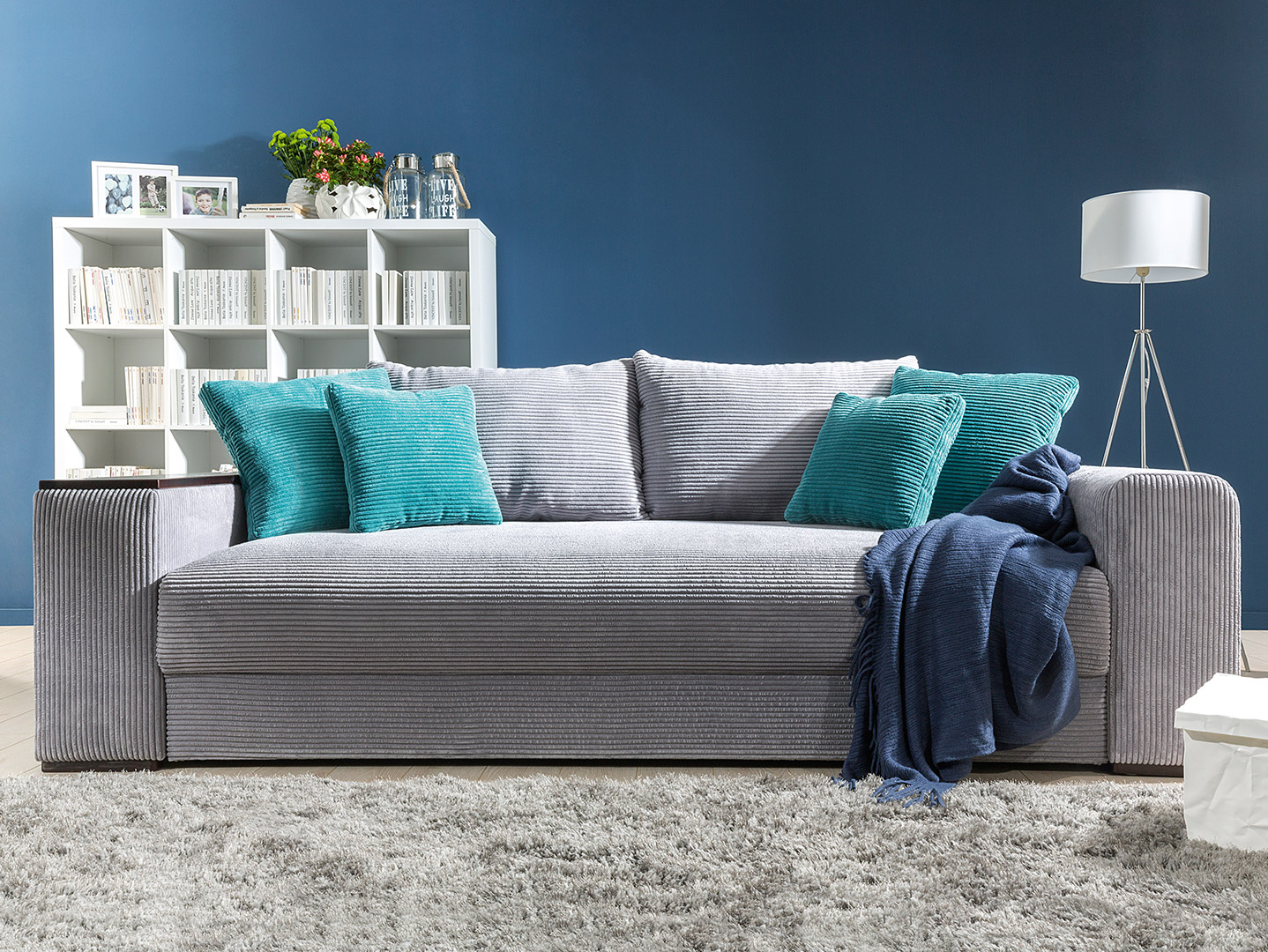 Sofa Peter Mega - Black Red White