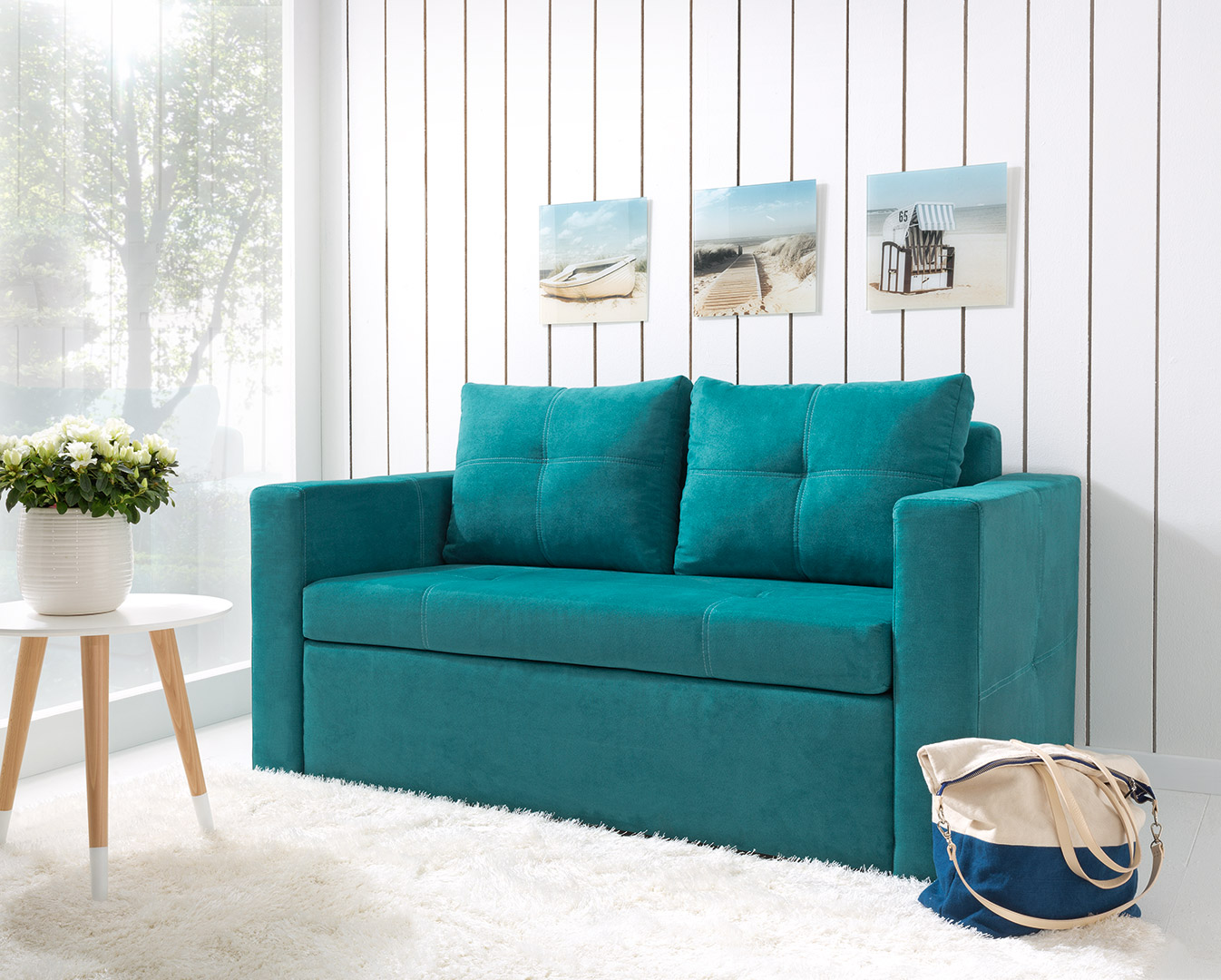 Sofa Bunio - Black Red White