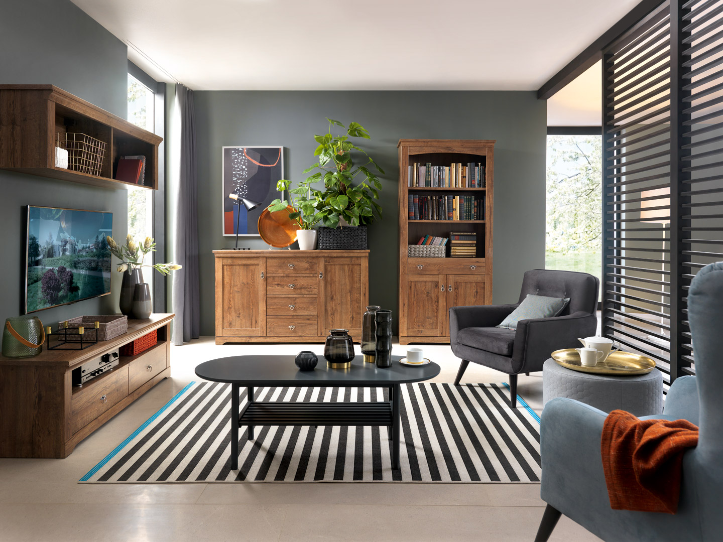 Paras - pokój dzienny Black Red White