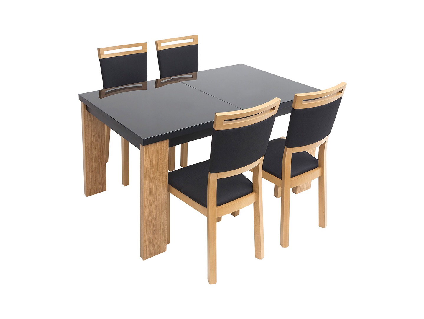 Stół i krzesła Arosa Black Red White