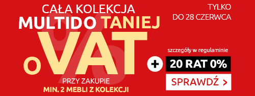 Cała kolekcja mebli Multido taniej o VAT przy zakupie min. 2 produktów w Black Red White