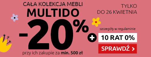 Cała kolekcja mebli MULTIDO -20% przy zakupie za min 500 zł w Black Red White