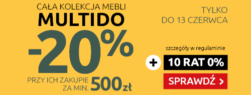 Cała kolekcja mebli Multido -20% przy ich zakupie za min. 500 zł w Black Red White
