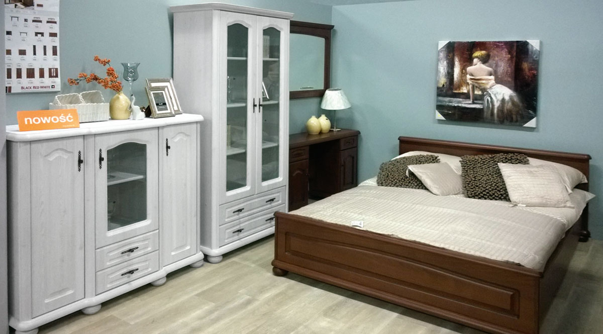 Ekspozycja mebli Black Red White w salonie partnerskim w Kamiennej Górze